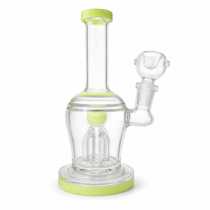 Mint Green Glass Water Pipe Clear Octopus Percolator Tree Perc 7.5 inch