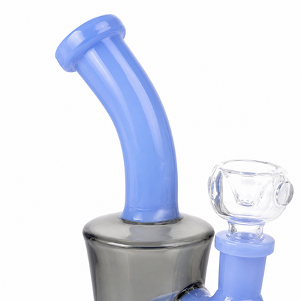 [3PC Bundle] 6" Mini Glass Water Pipe Set Smoke Blue Green Amber Green 14mm