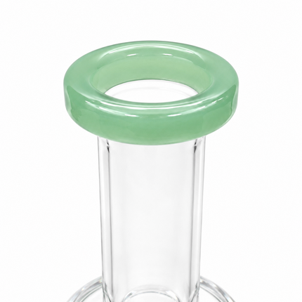 Mint Green Pepper Glass Bong with Straight Neck – 6.5 Inch Mini Water Pipe 14mm
