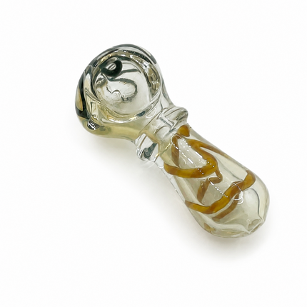 [2PC Bundle] Elegant Honey Swirl Glass Hand Pipe Set Assorted Colors