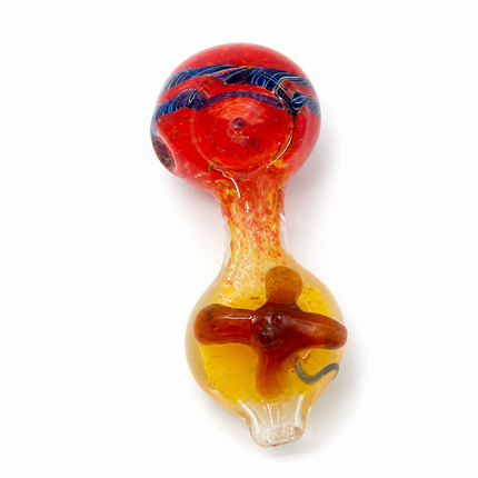 [2PC Bundle] Coral Bloom Glass Hand Pipe Set Assorted Colors 4 inch