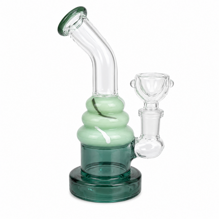 Mint Sprinkle Cupcake Disc Percolator Water Pipe 14mm Bowl 6 inch