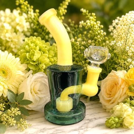 [2PC Bundle] Ocean Mist Frost + Citrus Haze Glow Water Pipe 14mm 6 Inches