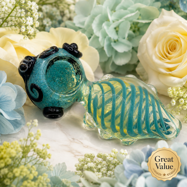 Octopus Invasion Aqua Coil High Quality Glass Hand Pipe Colorful 4.5 Inch