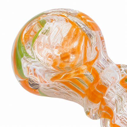 [2PC Bundle] Citrus Patriot Twist Glass Hand Pipes Multicolor 3 Inch