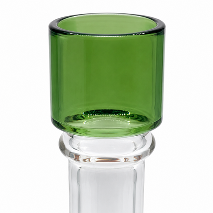 Green Citrus Swirl 14mm Mini Beaker Glass Water Pipe Straight Neck