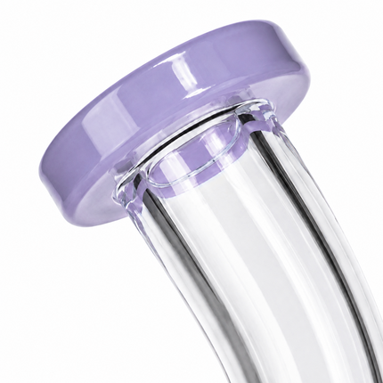 Lavender Mammoth Disc Perc Dandelion Accent Glass Bong Purple Blue Clear 10 Inch