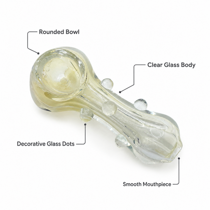 [Pack of 8] Ghost Peanut Mini Glass Hand Pipe Thick Cute Pocket Size - 3 Inch