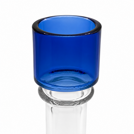 Cobalt Blue Swirl 14mm Mini Beaker Glass Water Pipe Straight Neck