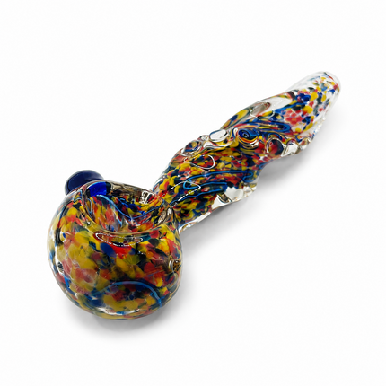 Carnival Nebula Twist Handcraft Glass Pipe Multicolor Swirl 4-4.5 inch