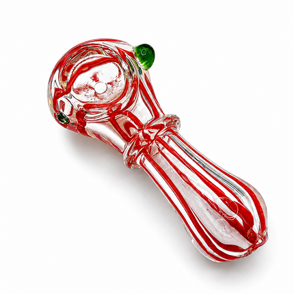 [2PC Bundle] Ruby Ocean Stream Handcraft Glass Pipes 3 inch