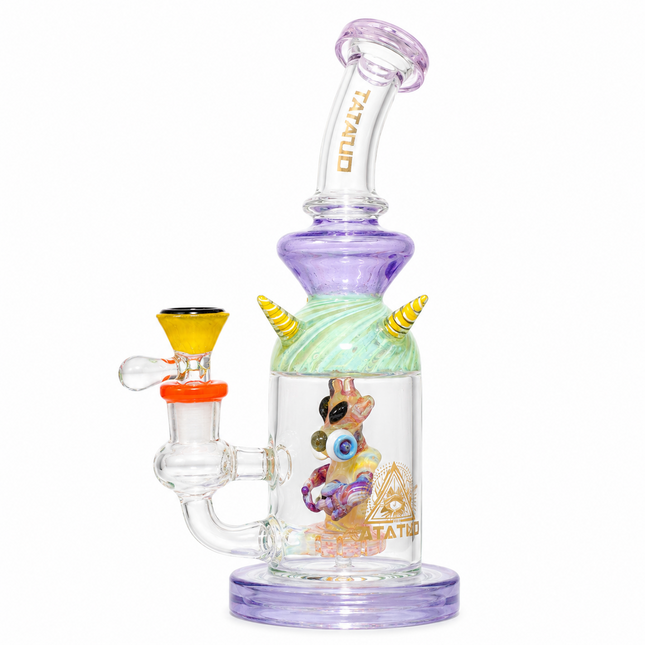 Dreamhorn Cyclops Lavender Fairy Perc 14mm Glass Bong  - Made in USA - 11 Inch
