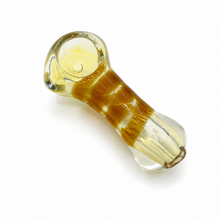 [2PC Bundle] Emerald Caramel Handcraft Glass Pipes Green Amber 3 inch