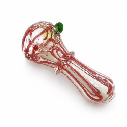 [2PC Bundle] Classic Ribbon Swirl Glass Hand Pipe Set 4 Inch Assorted Colors
