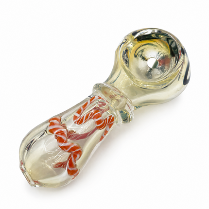 [2PC Bundle] Rainbow Amber Twist Handcraft Glass Pipes 3 inch