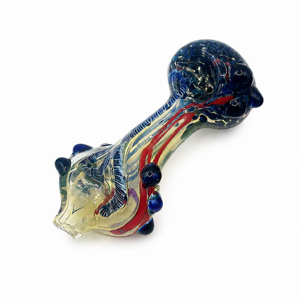 [2PC Bundle] Dragon Vein Twist Body Color Swirl Glass Hand Pipes 4 Inch
