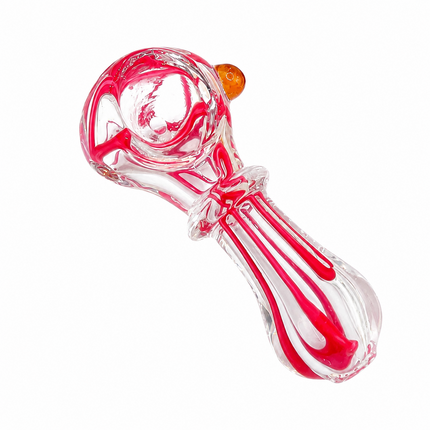 [2PC Bundle] Red Lime Glow Swirl Glass Hand Pipe Set Assorted Colors 3inch