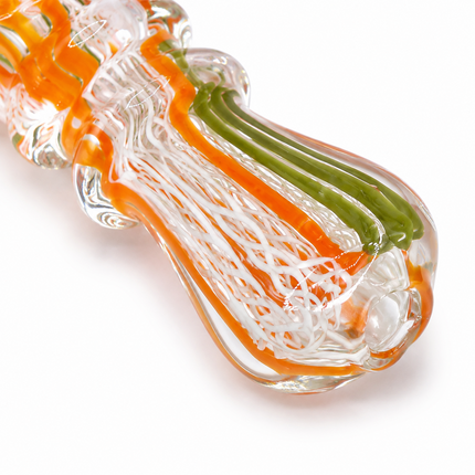 [2PC Bundle] Citrus Patriot Twist Glass Hand Pipes Multicolor 3 Inch