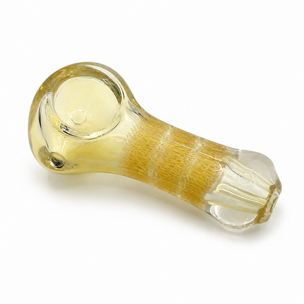[2PC Bundle] Honey Frost Handcraft Glass Pipes Amber Clear 3 inch