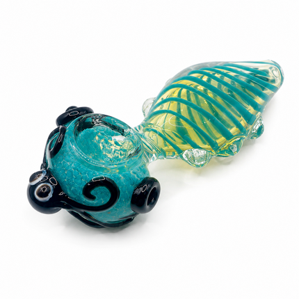 Octopus Invasion Aqua Coil High Quality Glass Hand Pipe Colorful 4.5 Inch