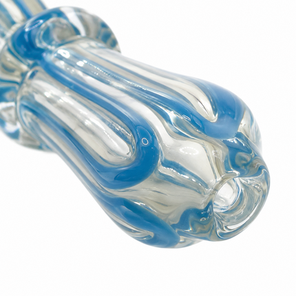 [2PC Bundle] 3" Ribbed Twist Body Glass Hand Pipe Assorted Swirl Color Set
