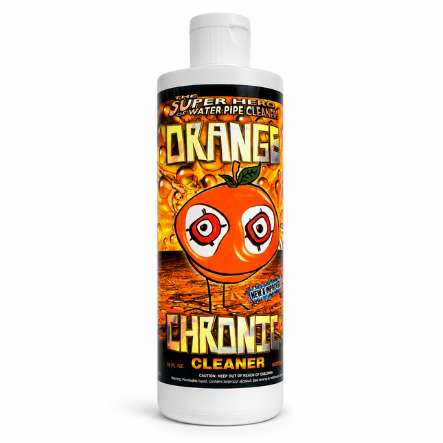 Orange Chronic Water Pipe Cleaner 16 oz Glass Silicone Cleaner