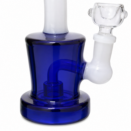 [4PC Bundle] Blue + Smoke Drum Body Disc Perc Water Pipe 14mm 6 inch