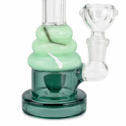Mint Sprinkle Cupcake Disc Percolator Water Pipe 14mm Bowl 6 inch