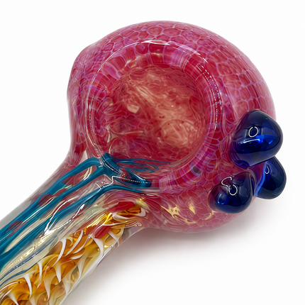 [2PC Bundle] Dragon Vein Twist Body Color Swirl Glass Hand Pipes 4 Inch
