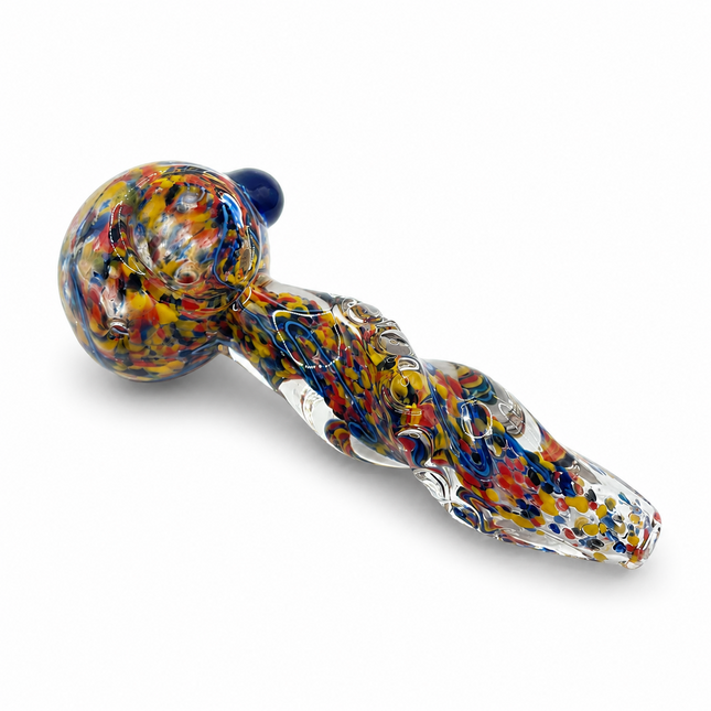 Carnival Nebula Twist Handcraft Glass Pipe Multicolor Swirl 4-4.5 inch