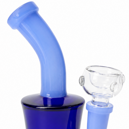 [2PC Bundle] Midnight Blue + Aqua Sky Glass Bong Disc Perc 6 Inch