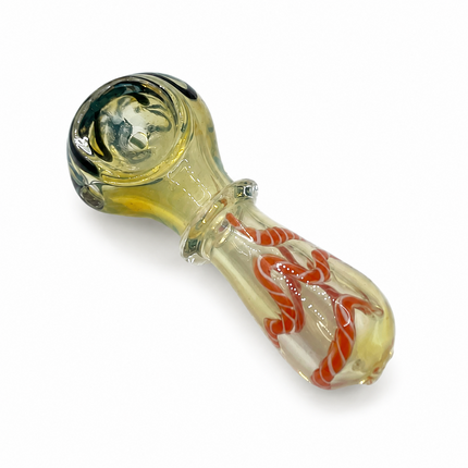 [2PC Bundle] Elegant Honey Swirl Glass Hand Pipe Set Assorted Colors