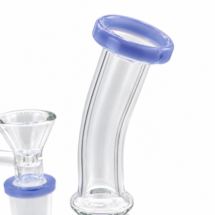 Celestial Mandala Blue Sphere Glass Bong Disc Percolator 14mm Bowl 7 Inch