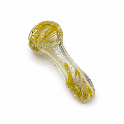 [3PC Bundle] Tornado Ribbon Swirl Glass Hand Pipe Set 4 Inch Assorted