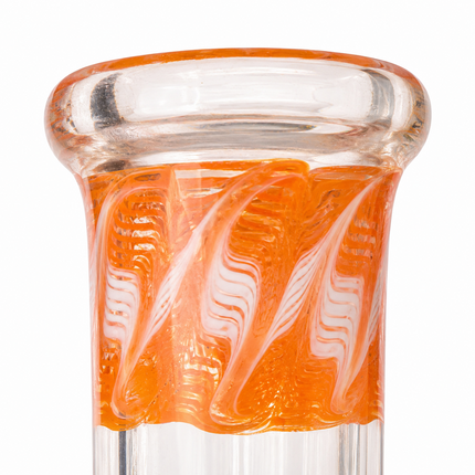 Sunset Blaze Orange 10-Inch Ice Catcher Glass Water Pipe with Bowl