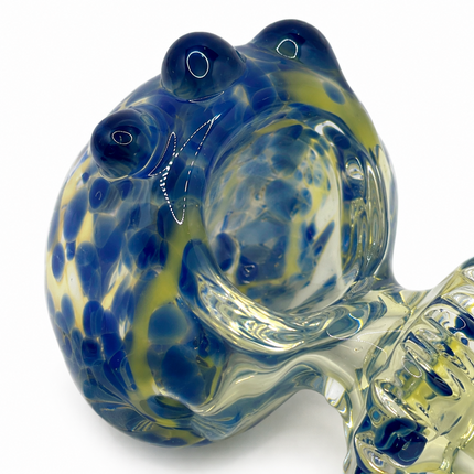 [2PC Bundle] Blueberry Crown Bubble Glass Hand Pipe Raised Dot 4.5 Inch