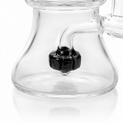 Black Accent Disc Percolator Glass Water Pipe 14mm Bowl 7 inch