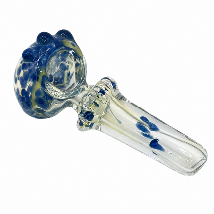 [2PC Bundle] Blueberry Crown Bubble Glass Hand Pipe Raised Dot 4.5 Inch