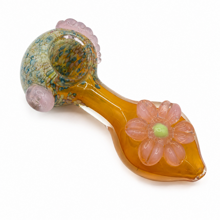 Sunset Blossom Garden High Quality Glass Hand Pipe Flower Design 4.5 Inch