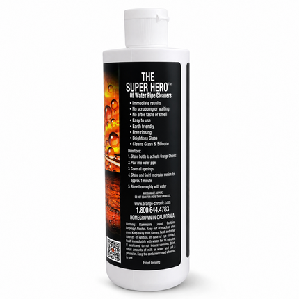 Orange Chronic Water Pipe Cleaner 16 oz Glass Silicone Cleaner