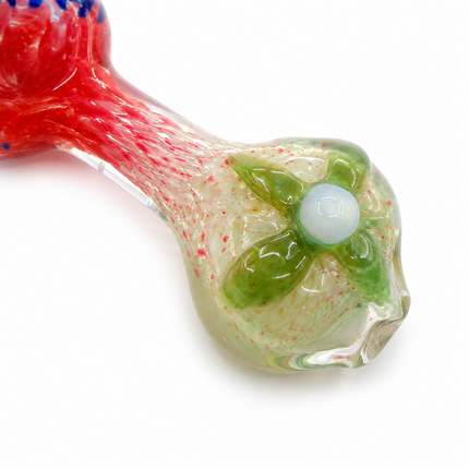 [2PC Bundle] Garden Bloom Flower Accent Glass Hand Pipes Assorted Colors 4 Inch