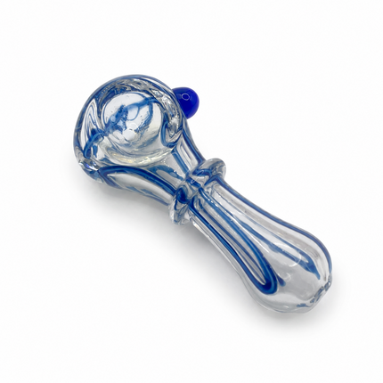 [2PC Bundle] Classic Ribbon Swirl Glass Hand Pipe Set 4 Inch Assorted Colors