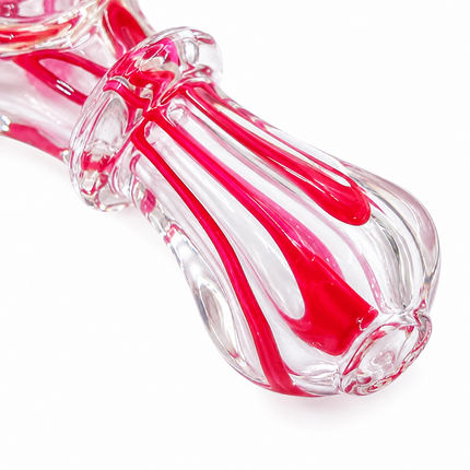 [2PC Bundle] Red Lime Glow Swirl Glass Hand Pipe Set Assorted Colors 3inch
