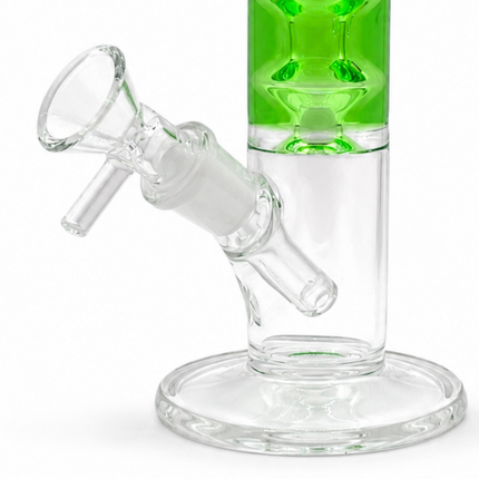 Green Glycerin Freezer Liquid Glass Bong – 7 Inch with Cooling Chamber