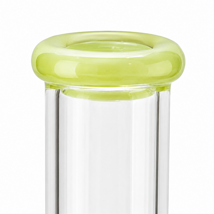 Light Green Accent Straight Tube Glass Water Pipe Ice Catcher 14mm Bowl 11 inch