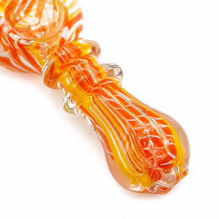 [2PC Bundle] Citrus Patriot Twist Glass Hand Pipes Multicolor 3 Inch