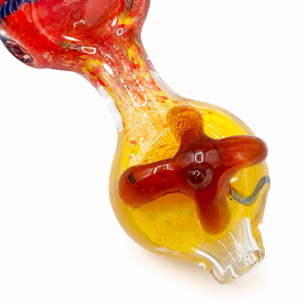 [2PC Bundle] Coral Bloom Glass Hand Pipe Set Assorted Colors 4 inch
