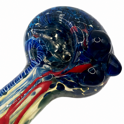 [2PC Bundle] Dragon Vein Twist Body Color Swirl Glass Hand Pipes 4 Inch