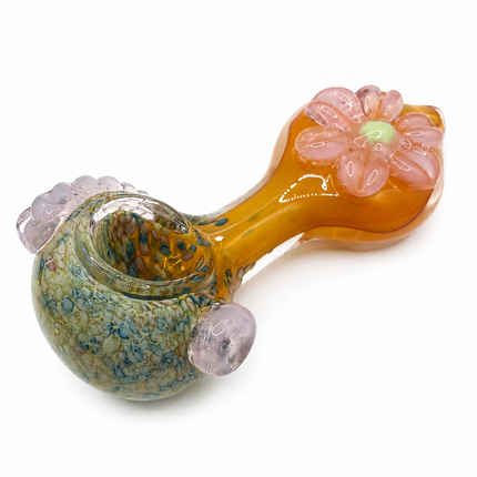 Sunset Blossom Garden High Quality Glass Hand Pipe Flower Design 4.5 Inch