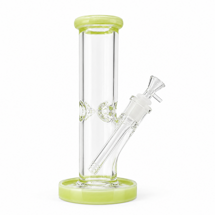 Light Green Accent Straight Tube Glass Water Pipe Ice Catcher 14mm Bowl 11 inch